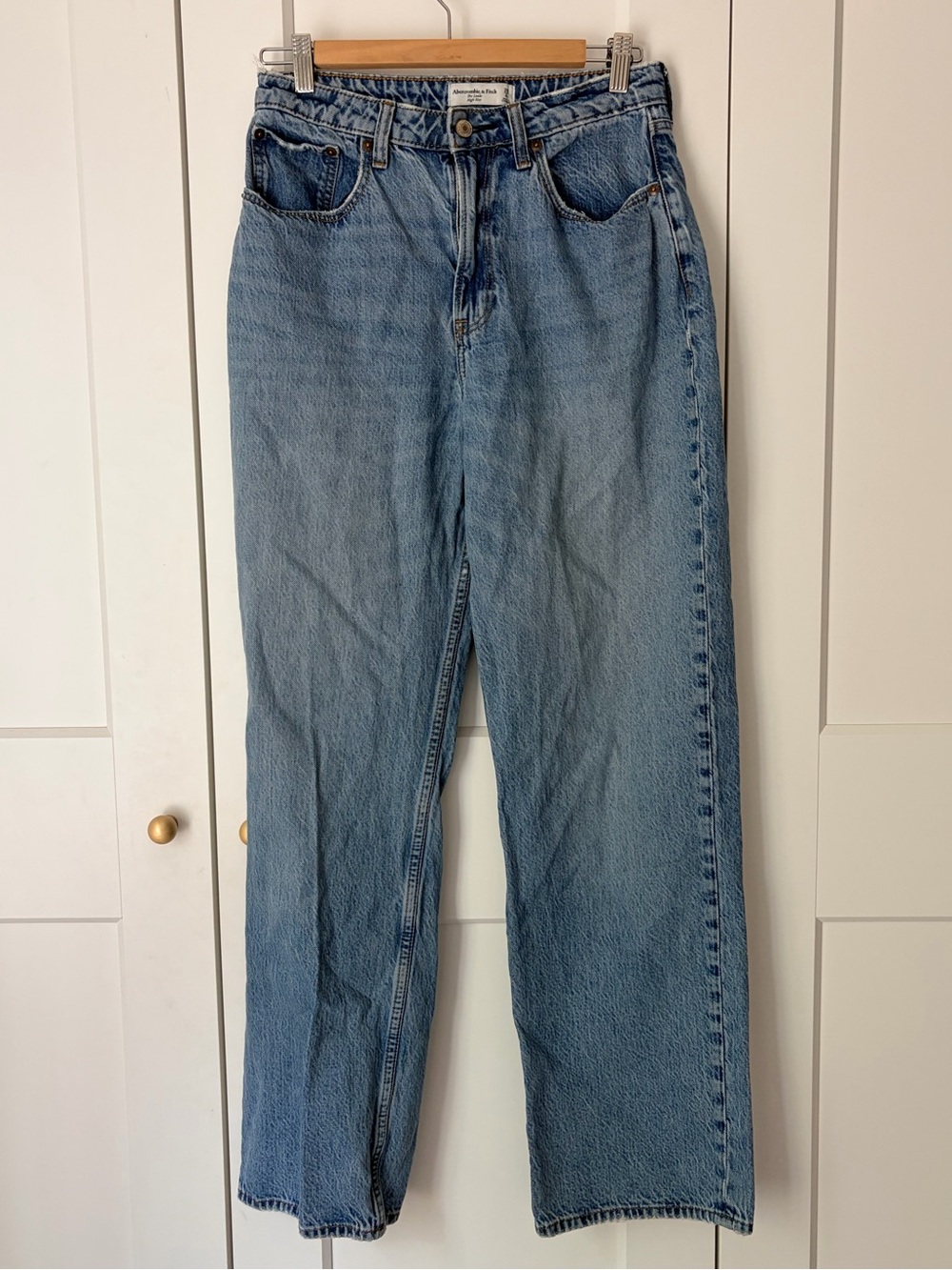 Abercrombie & Fitch The Loose High Rise Curve Love Light Blue Jeans | 28L